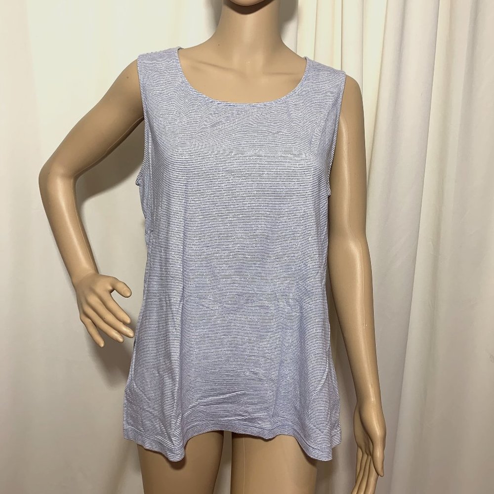 All American Zenergy Blue & White Stripe Tank Top